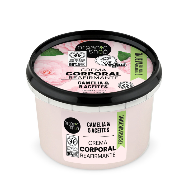 organic shop crema corporal reafirmante camelia & 5 aceites 250ml organic shop crema corporal reafirmante camelia & 5 aceites 250ml