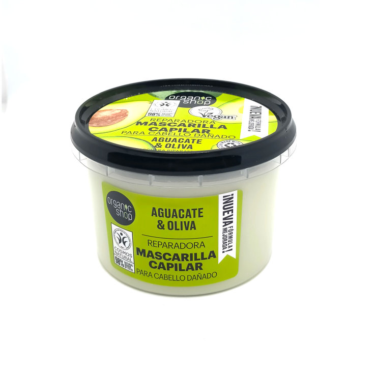 organic shop mascarilla capilar reparadora aguacate & oliva 250ml