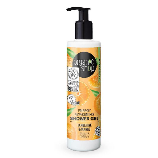 organic shop gel de ducha energizante mandarina y mango 280 ml