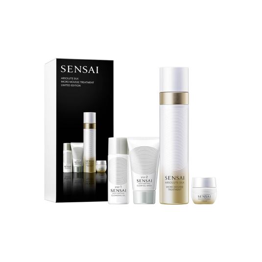 sensai absolute silk micro mausse treatment set 4 piezas ed. limitada sensai absolute silk micro mausse treatment set 4 piezas ed. limitada