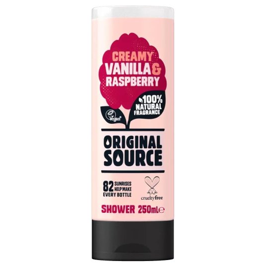 original source gel de vainilla y frambuesa