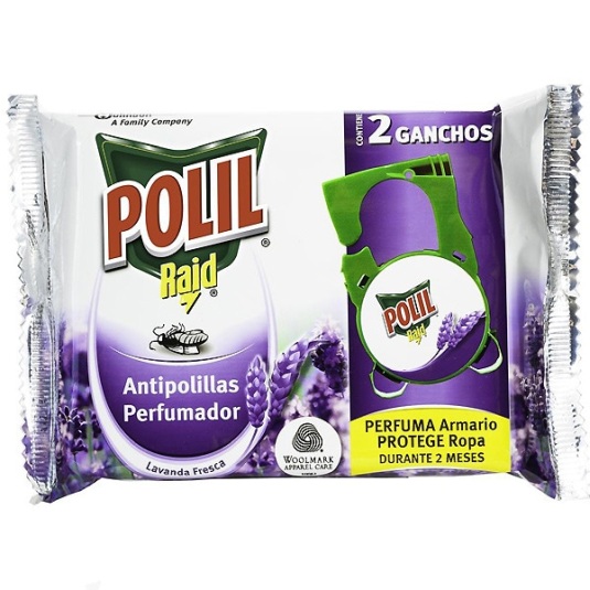 polil colgador antipolillas perfume lavanda duplo 2 unidades