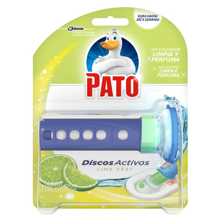 pato discos activos wc lima dispensador+ 6 discos de gel pato discos activos wc lima dispensador+ 6 discos de gel