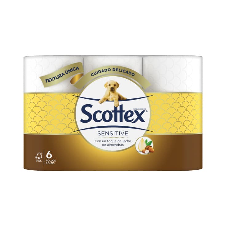 PAPEL HIGIENICO SENSITIVE SCOTTEX 6 UDS.