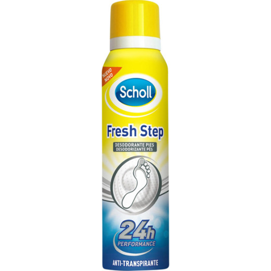 scholl fresh step desodorante pies anti-transpirante 24h spray 150ml