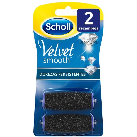 scholl velvet smooth recambio para lima pies 2 unidades