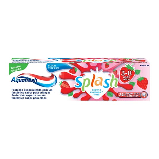 aquafresh splash pasta de dientes infantil 3-8 años 75ml