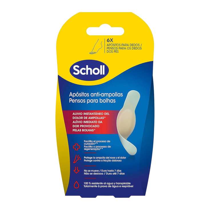 scholl apositos ampollas dedos pies 6 unidades