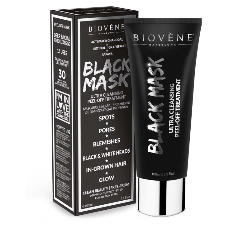 biovene black mask ultra cleansing peel-off 1 unidad