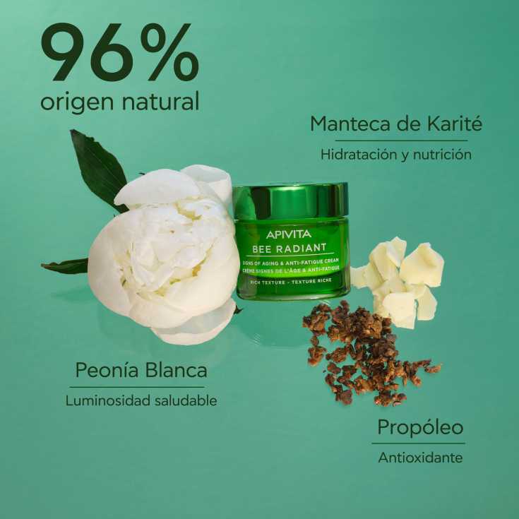 apivita bee radiant crema antiedad textura rica 50ml