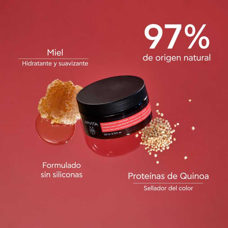 apivita color seal mascarilla capilar selladora del color tarro 200ml