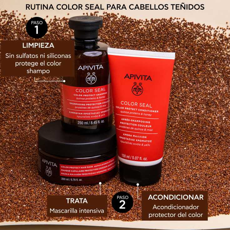 apivita color seal mascarilla capilar selladora del color tarro 200ml