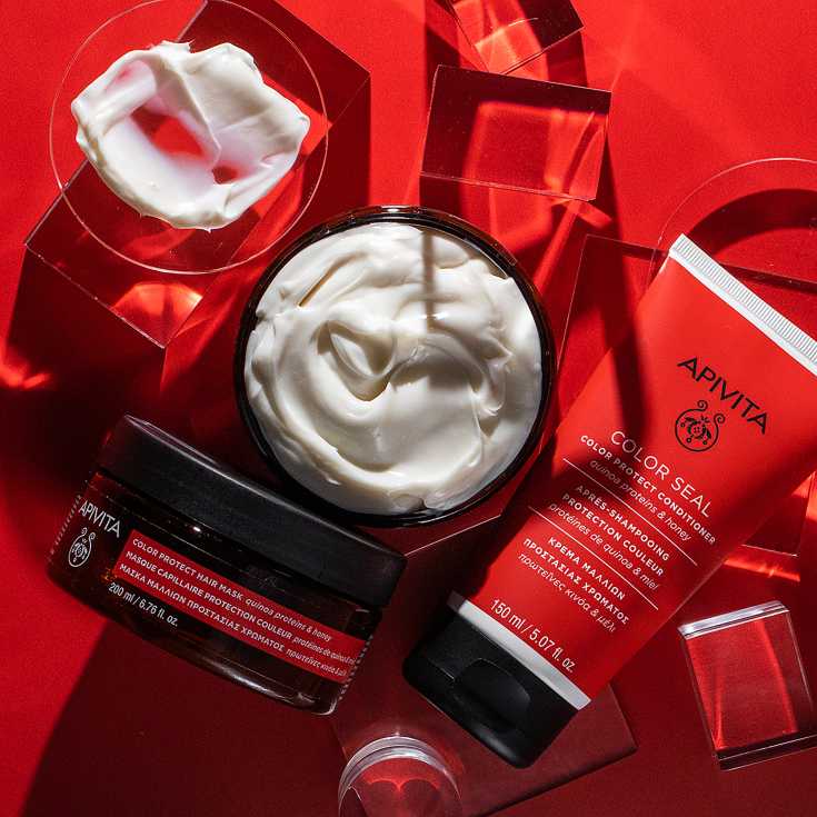 apivita color seal mascarilla capilar selladora del color tarro 200ml