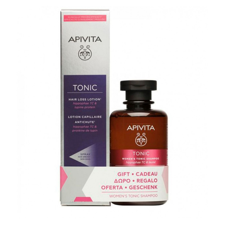 apivita pack locion anticaida cabello + champu mujer 