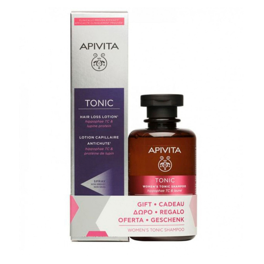 apivita pack locion anticaida cabello + champu mujer 