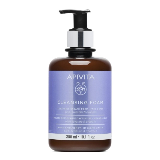 apivita crema espuma limpiadora facial & ojos 300ml
