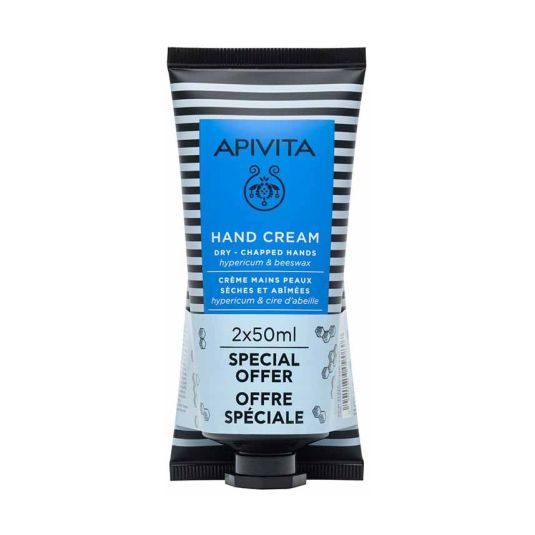 apivita crema de manos secas agrietadas con hiperico duplo