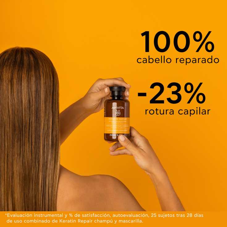 apivita champu keratin repair nutritivo & reparador con miel y queratina vegetal