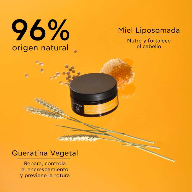 apivita mascarilla capilar keratin repair nutritiva & reparadora con miel y queratina vegetal