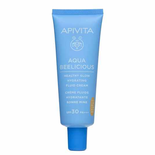 apivita aqua beelicious healthy glow hydrating luid cream spf30 