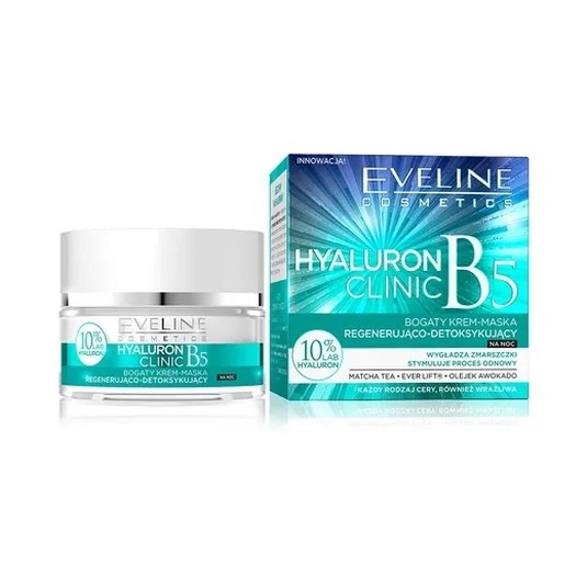 eveline cosmetics hyaluron clinic b5 mascarilla facial antiedad rica de noche eveline cosmetics hyaluron clinic b5 mascarilla facial antiedad rica de noche