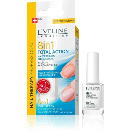 eveline nail therapy 8en1 total action tratamiento de uñas acondicionador 12ml