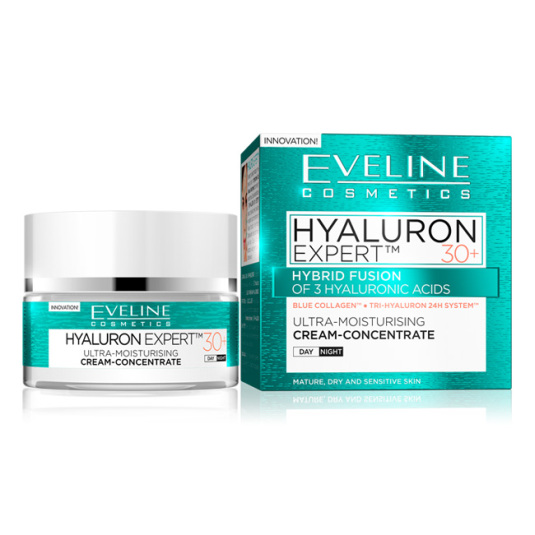 eveline cosmetics hyaluron expert 30+ crema concentrada antiedad piel mas de 30 años 50ml eveline cosmetics hyaluron expert 30+ crema concentrada antiedad piel mas de 30 años 50ml