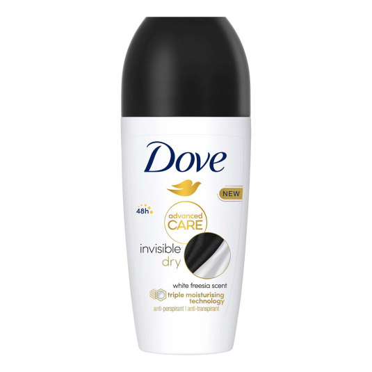 dove invisible dry desodorante roll-on 50ml.