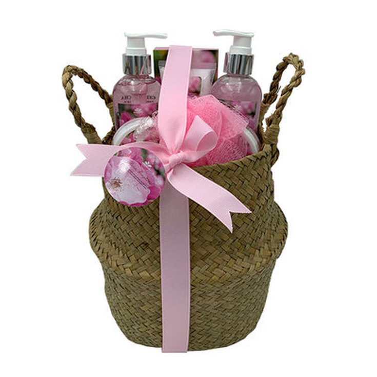 set de baño cesta mimbre rosa mosqueta 6 piezas set de baño cesta mimbre rosa mosqueta 6 piezas