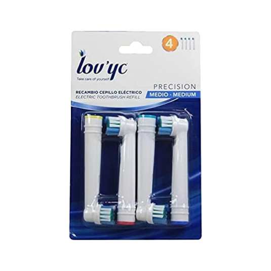 lov yc recambio cepillo electrico precision- medio 4ud