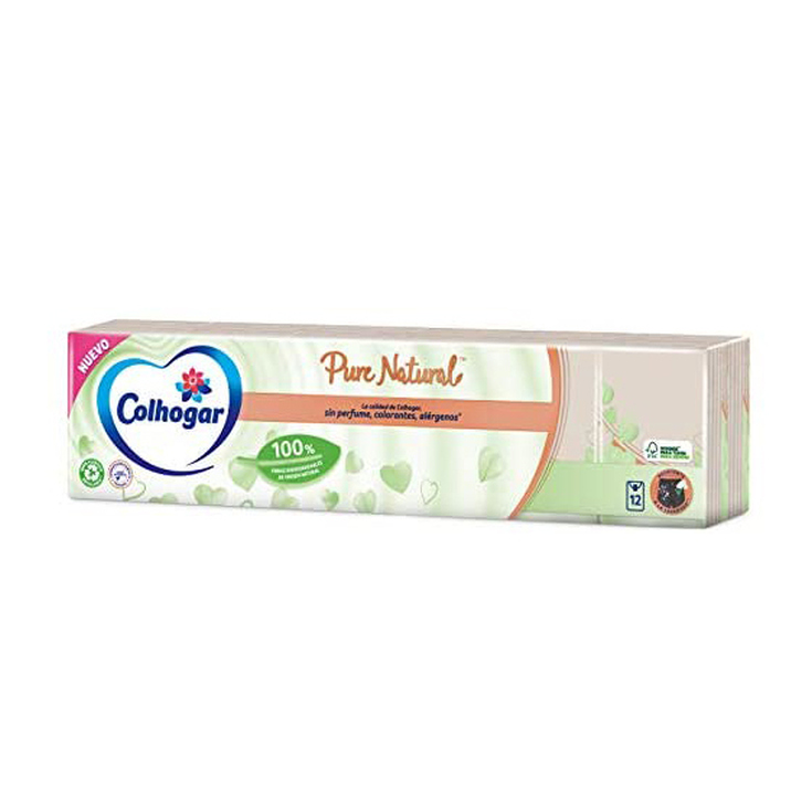 colhogar paquete pañuelos pure natural 12 paquetes x 8 unidades colhogar paquete pañuelos pure natural 12 paquetes x 8 unidades