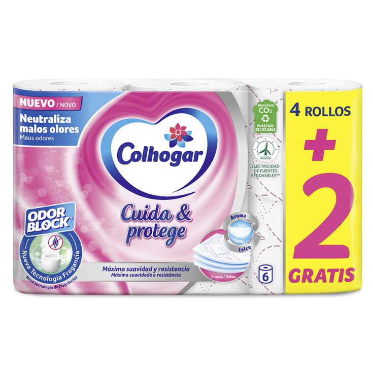 colhogar protect care papel higienico 4+2 rollos - delaUz