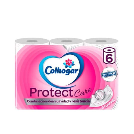 colhogar protect care papel higienico 4+2 rollos