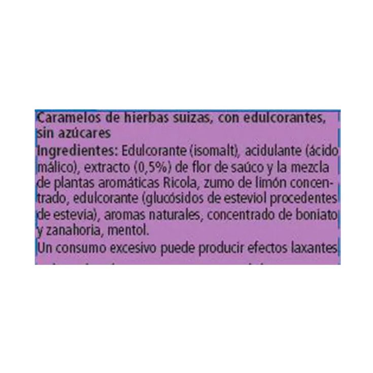 ricola caramelo flores de sauco bolsa 70g