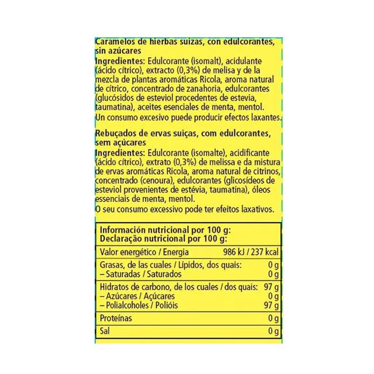 ricola caramelo limon bolsa 70 g