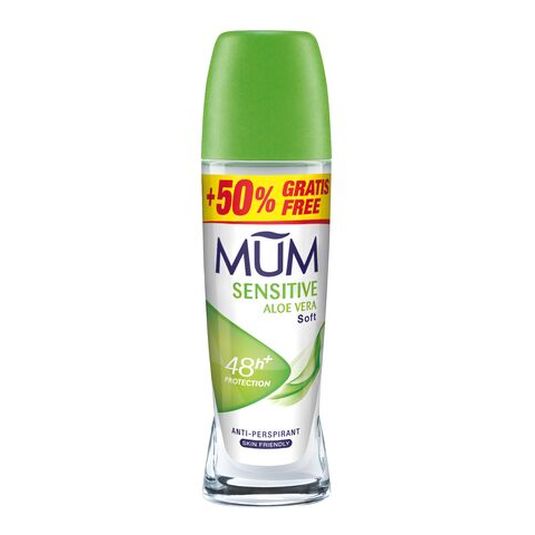 mum sensitive aloe vera desodorante roll-on 50+25ml