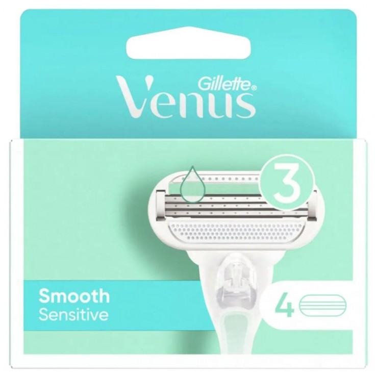 gillette venus smooth sensitive recambio maquinilla mujer 4 unidades gillette venus smooth sensitive recambio maquinilla mujer 4 unidades
