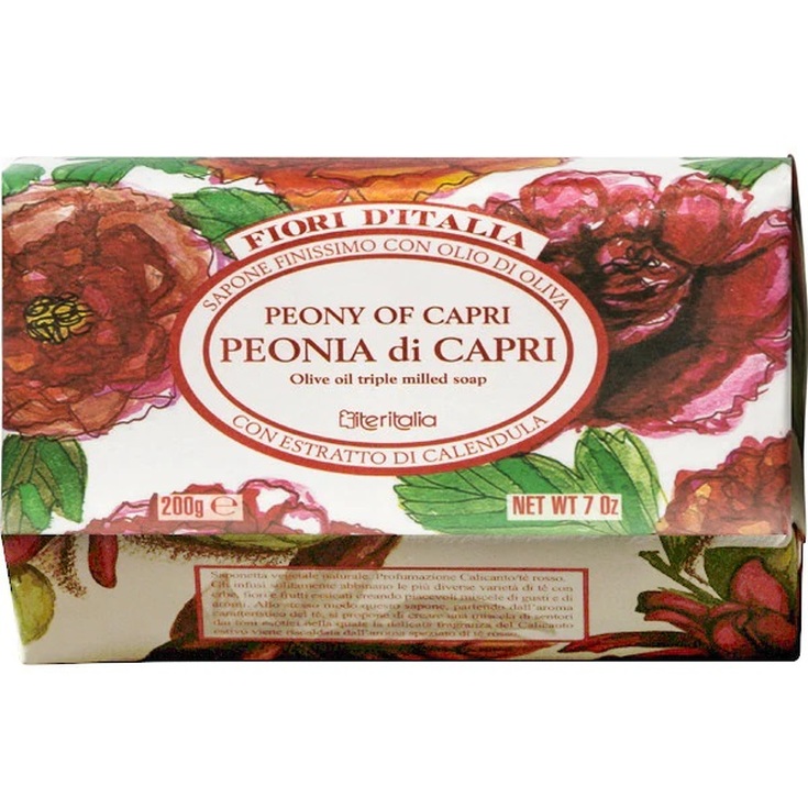 iteritalia fiori d'italia pastilla de jabon capri peonia 200g iteritalia fiori d'italia pastilla de jabon capri peonia 200g