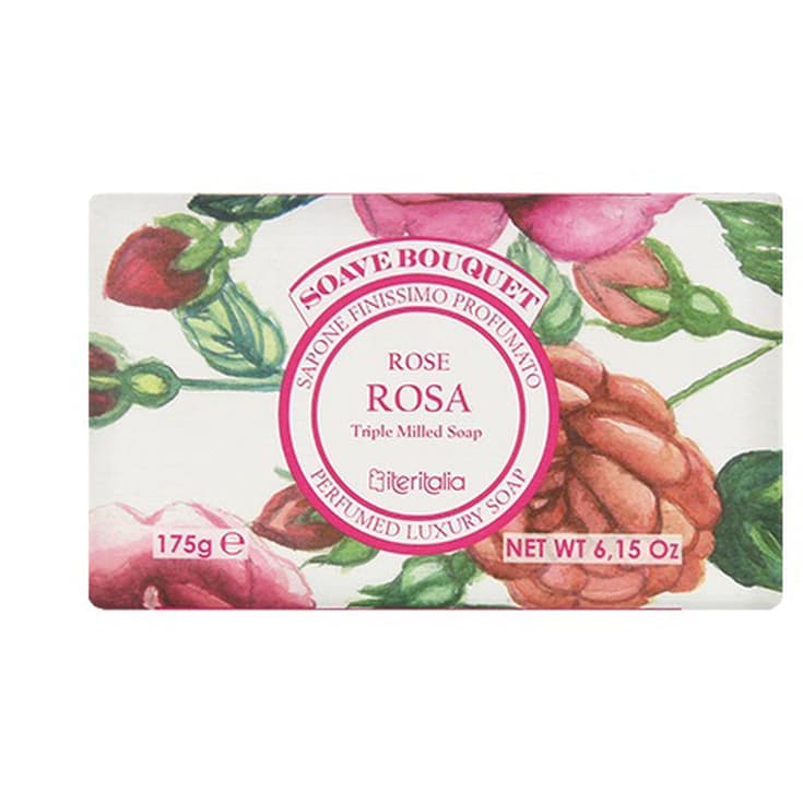 pastilla de jabon fiori ditalia rosas 175g