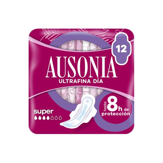 ausonia air dry compresas super c/alas 12uds