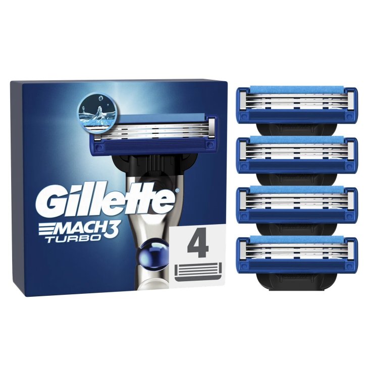 gillette mach3 turbo maquinilla recambio 4 unidades gillette mach3 turbo maquinilla recambio 4 unidades