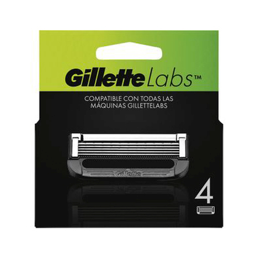 gillettelabs recambios para cuchilla manual 4 unidades