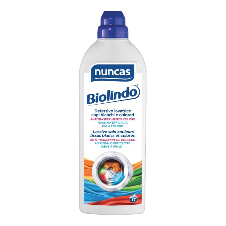 nuncas biolindo detergente lavadora prendas blancas y colores 1 litro