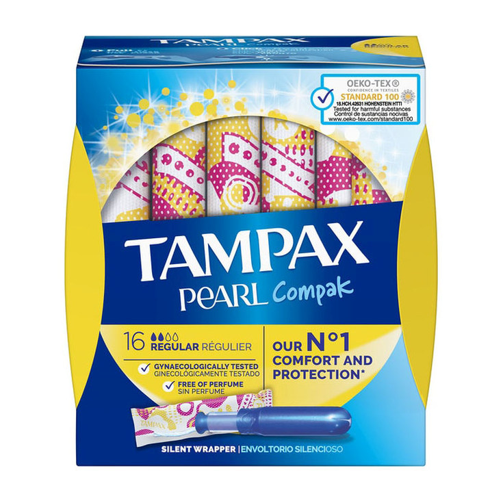 tampax compak pearl regular 16 unidades tampax compak pearl regular 16 unidades