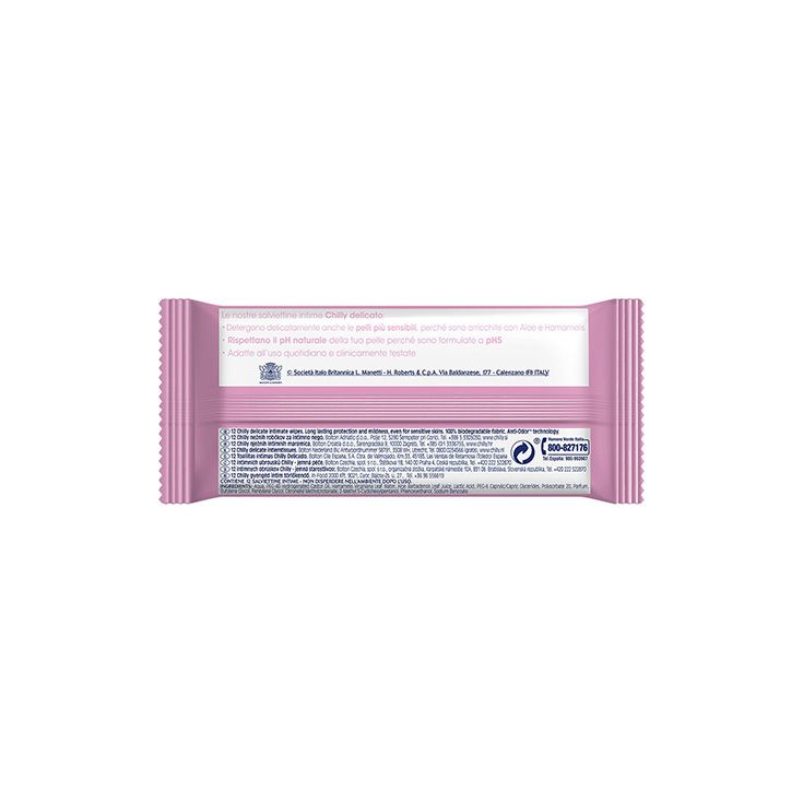 chilly toallitas intimas delicado pocket 12 unidades