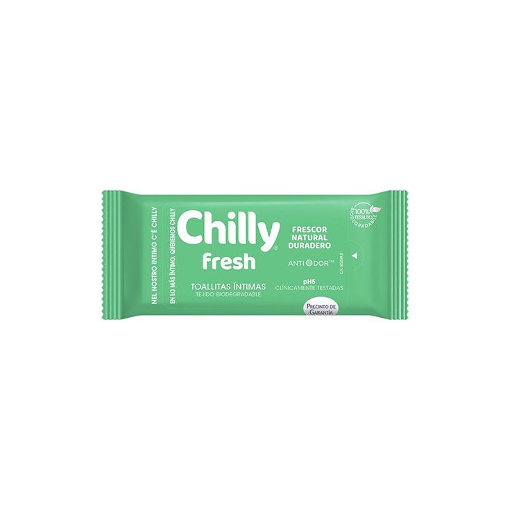 chilly toallitas intimas gel fresco pocket 12 unidades