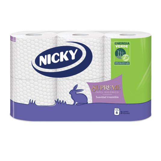 nicky supreme papel higienico suavidad irresistible 6 rollos