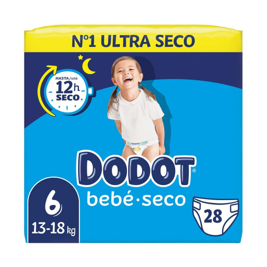 dodot etapas pañal talla 6 17-28 kg 28 unidades