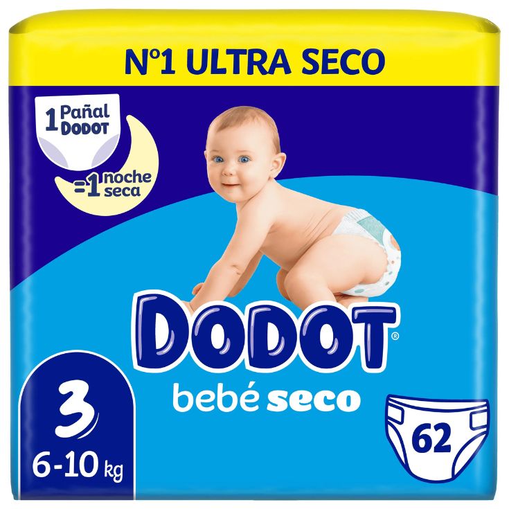 dodot bebe seco t/3 6-10 kg 62 unidades dodot bebe seco t/3 6-10 kg 62 unidades
