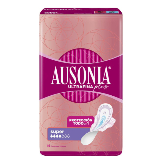 ausonia ultrafina compresa con alas super 14 unidades